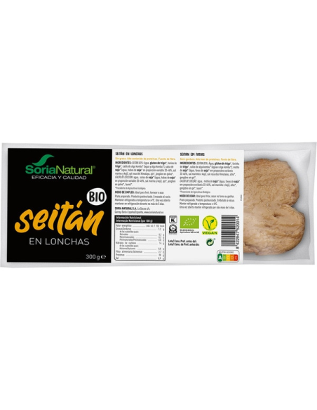 Pacote 3X2 Fatias Seitan 300 Grs. Alecosor Soria Natural
