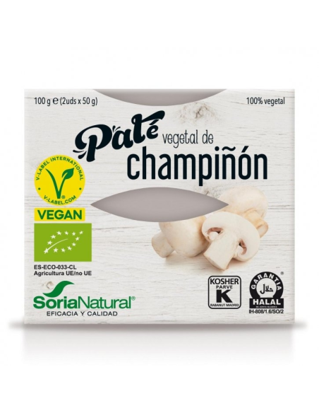 Pack 3X2 Pate Vegetal De Champiñon 2 X 50 Grs Alecosor Soria Natural