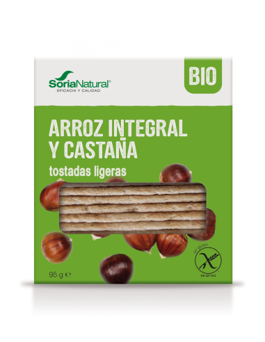 Pack de 2 unidades de Torrada de Arroz e Castanhas da Alecosor Soria Natural