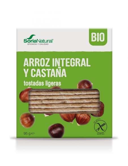 Pack de 2 unidades de Torrada de Arroz e Castanhas da Alecosor Soria Natural