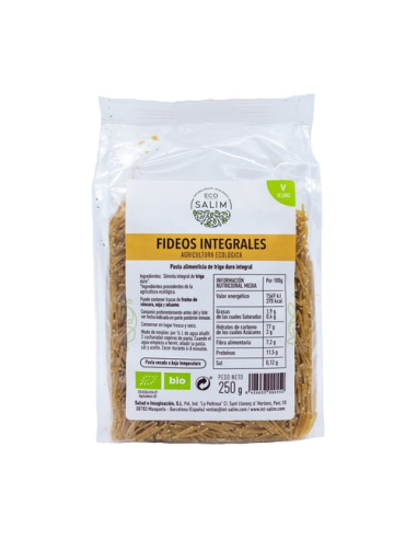 Fideos Finos Integrales 250g Int Salim – Salud y Sabor