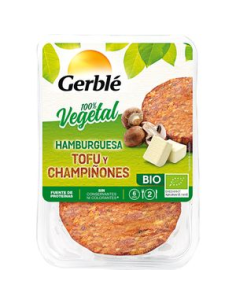 Hamburguesa de tofu y champiñón 2 unidades saludables y sabrosas