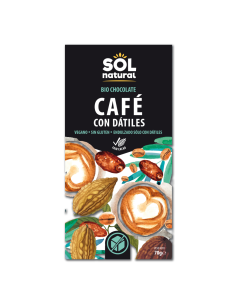 Tableta Chocolate Café con Dátiles Bio 70 g Solnatural