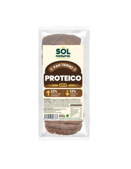 Pan de Molde Proteico Keto 365g Solnatural  Salud y Sabor
