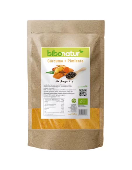 Curcuma+Pimienta Negra Bio 150 Gr de Bibonatur