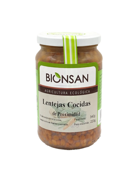 Lentejas Pardinas Cocidas 220Gr. Eco de Bionsan