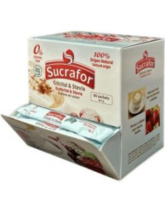 Sucrafor Eritritol y Stevia 85 Sobres – Endulza Saludable