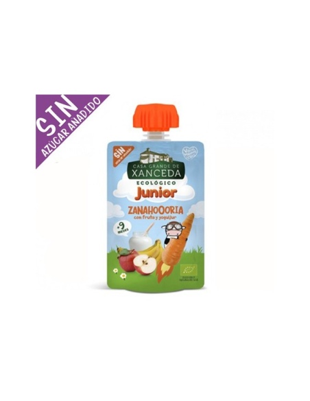 Pouch Junior Zanahoria, Fruta y Yogur Casa Xanceda 90g