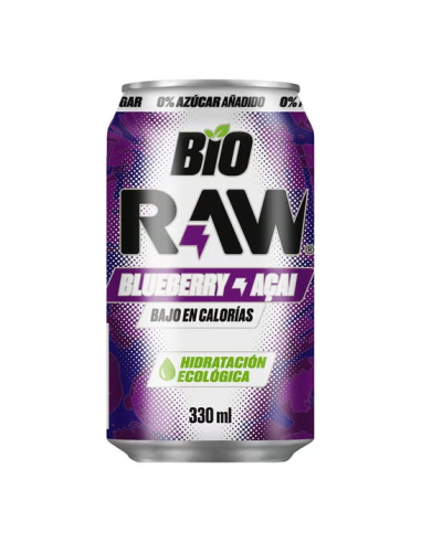 Bebida Isotónica Bio Arándano y Acai Raw 330 ml Energía Natural