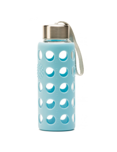 Botella Bbo6-Azul 300 ml Borosilicato y Silicona Irisana