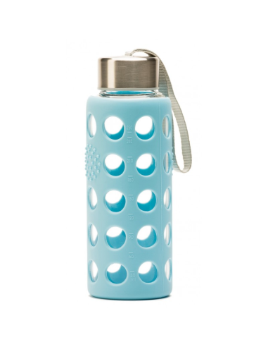 Botella Bbo6-Azul 300 ml Borosilicato y Silicona Irisana
