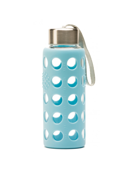 Botella Bbo6-Azul 300 ml Borosilicato y Silicona Irisana