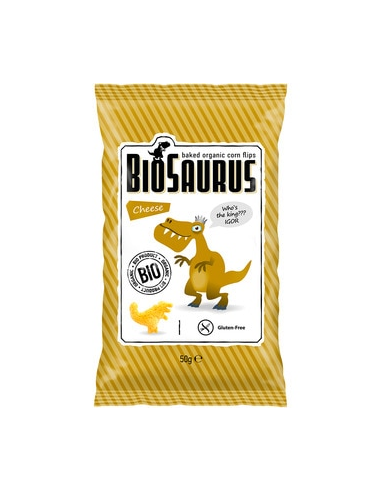 Pack 12 Snacks Bio Sabor Queso 50g Biosaurus Saludables