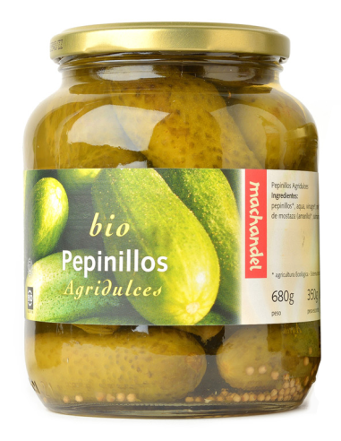 Pepinillos Agridulces Bote Grande Bio 680 g  de Machandel