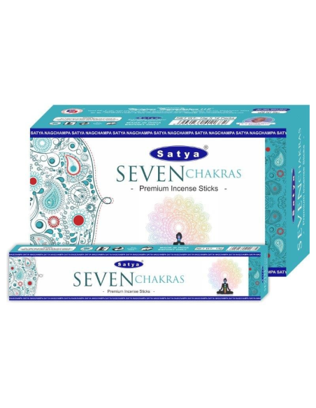 Incienso Seven Chakras Satya 12 Sticks x 15g Caja