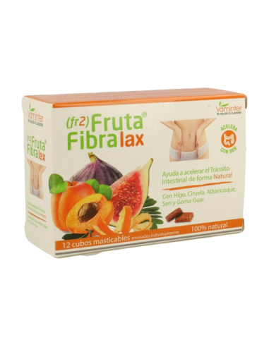 Fruta+Fibra Lax Acelera 12 Cubos Masticables 120 G