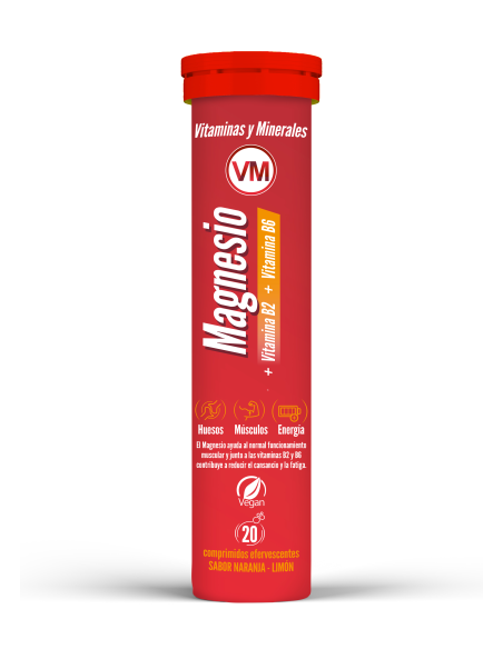 Efervescentes Magnesio + Vit B2 y B6 VM Ynsadiet  Energía Vital