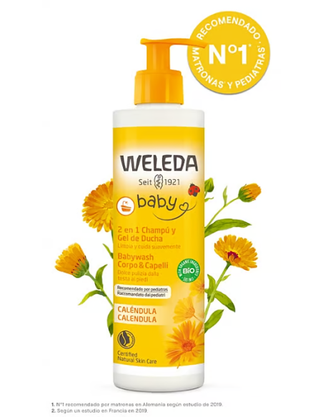 Champú y Gel de Caléndula Weleda 400ml  Cuidado Natural