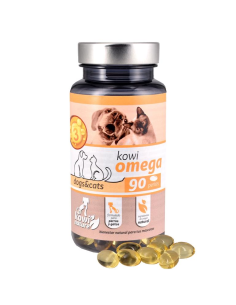 Kowi Omega 90 Perlas | Suplemento Natural para Mascotas Saludables