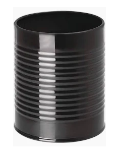 Taza metálica galvanizada negra Redecker 10x9,5 cm