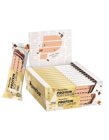Barritas Protein Soft Layer Vainilla Toffee 12 unidades Power Bar