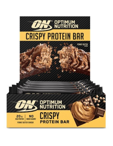 On Crispy Protein Bar 10X65G Peanut Butter de Optimum Nutrition