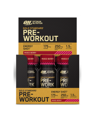 On Gold Stand Pre Workout Shot 12X60M Mixed Berry de Optimum Nutrition
