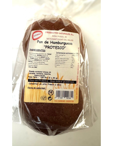 Pan de Hamburguesa Proteico 160g Naturpan  Salud y Sabor