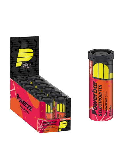 Electrolytes Pink Grapefruit+Cafeina 12X10Tabs de Power Bar