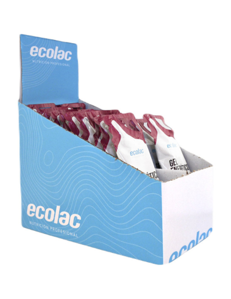 Pack 24U Gel Energético Fruta del Bosque con Cafeína Ecolac
