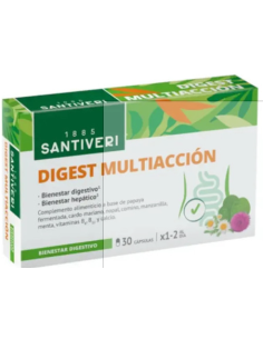 Digest Multiacción 30 Cap. Santiveri  Apoyo Digestivo Natural