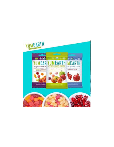 Gominolas Organicas De Frutas 4 Sabores Caja Exp 12 Bolsitas de Yum Earth