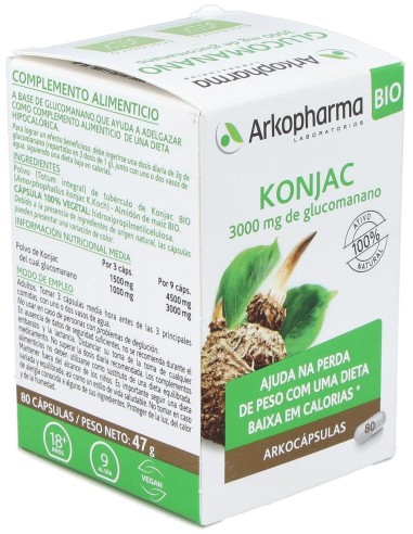Glucomanano 80 Arkocápsulas  Control Natural del Peso Saludable