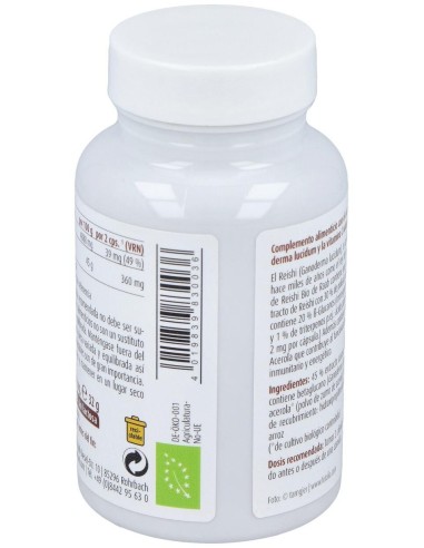 Reishi 80 Cápsulas  Bio Sg Vegan Raab Vitalfood