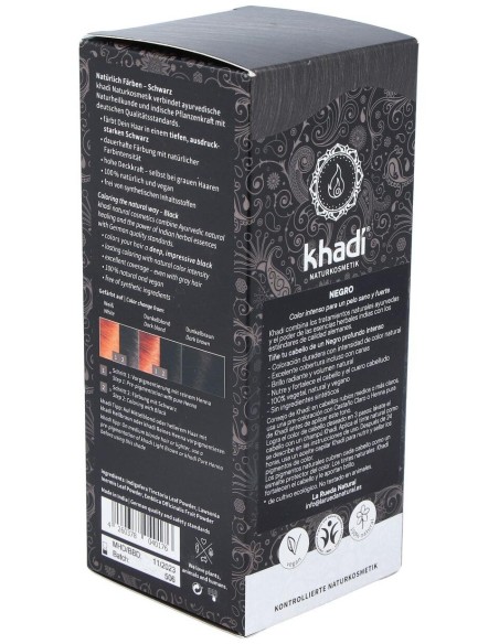 Tinte Herbal Color Negro 100 Gramos Khadi