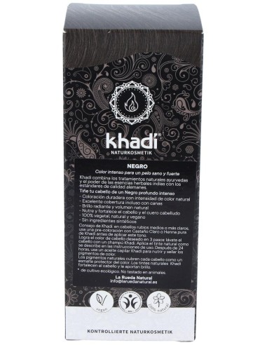 Tinte Herbal Color Negro 100Gr. de Khadi