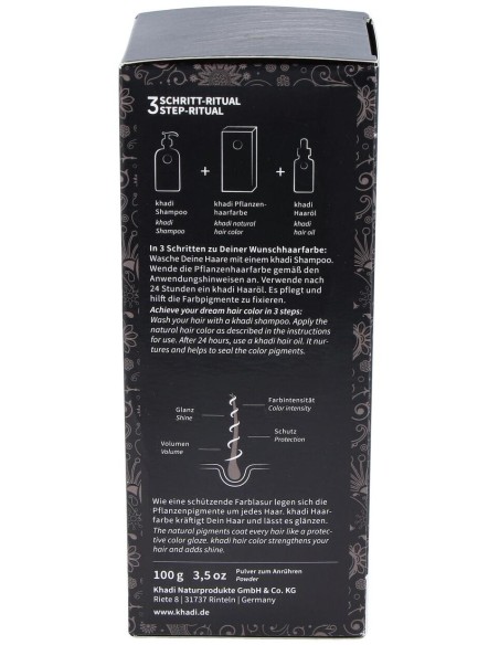 Tinte Herbal Color Negro 100Gr. de Khadi