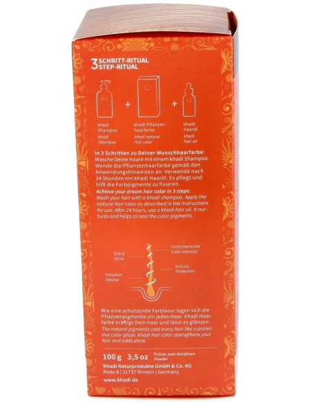 Tinte Herbal Color Cobre 100 Gramos Khadi