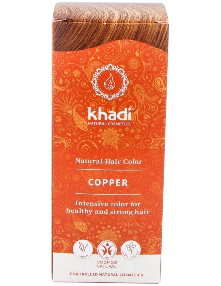 Tinte Herbal Color Cobre 100 Gramos Khadi