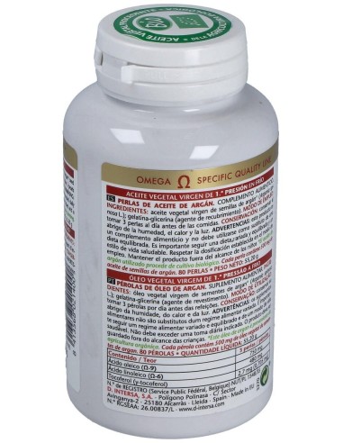 Perlas Argan 80 Perlas de Esential Aroms