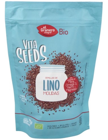 Vitaseeds Lino Molido Bio, 300 G de El Granero Integral