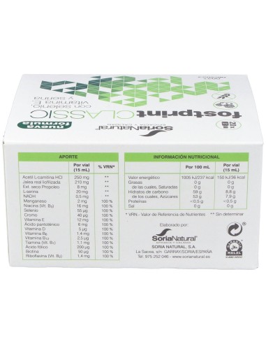 Fost Print Classic 20 Viales Nueva Formula de Soria Natural