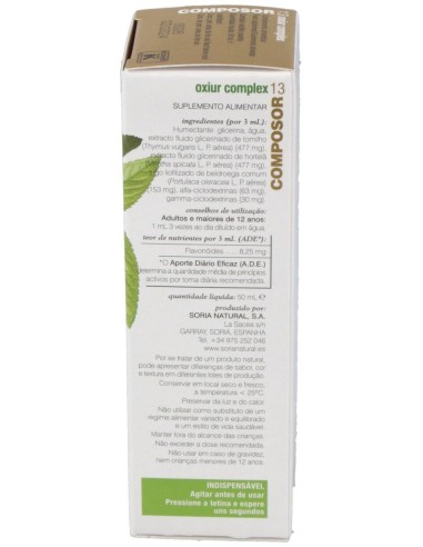 Composor 13 Oxiur Complex Xxi 50Ml. de Soria Natural