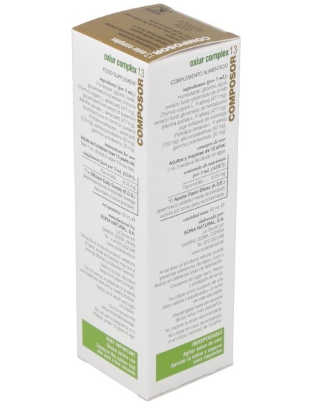 Composor 13 Oxiur Complex Xxi 50Ml. de Soria Natural