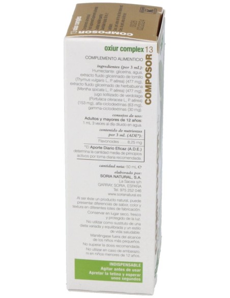 Composor 13 Oxiur Complex Xxi 50Ml. de Soria Natural