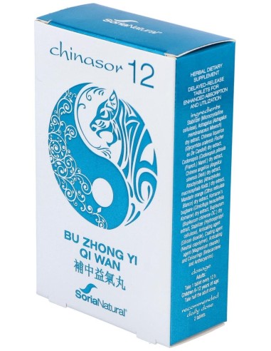 Chinasor 12 Bu Zhong Yi Qi Wan 30 Comprimidos de Soria Natural