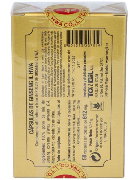 Ginseng Il Hwa 50Cap de Tongil