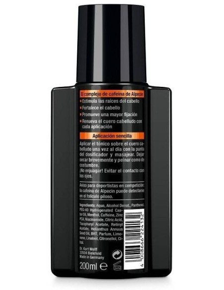 Alpecin Caffeine Hair Booster Tónico 200ml para Fortalecer
