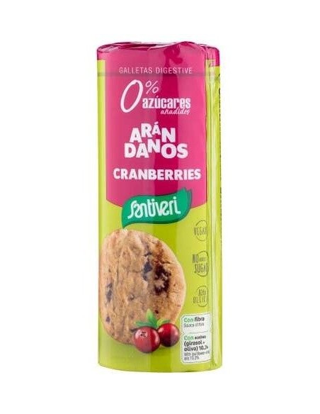 Galletas Digestive Arandanos 0% Azucares 190 Gramos Santiveri