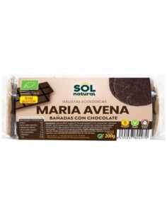 Marías Avena Sin Gluten Bañadas De Chocolate Bio 200 Gramos  Sol Natural 2